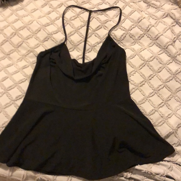 Sexy black cowneck top - Picture 2 of 3